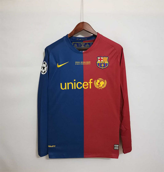 08/09 Barcelona Home Retro Long Sleeve