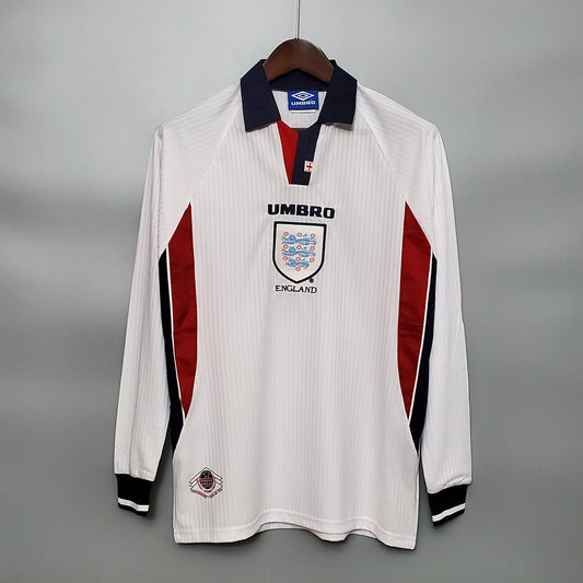 1998 England Home Retro Long Sleeve