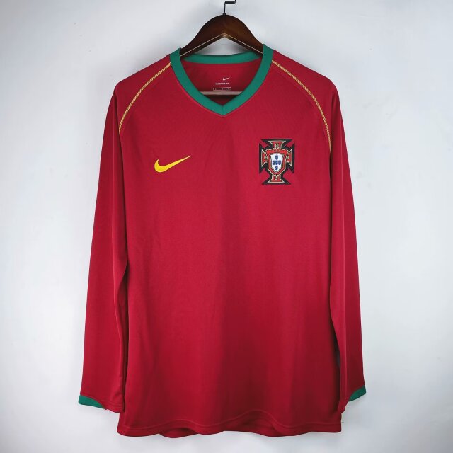 2006 Portugal Home Retro Long Sleeve