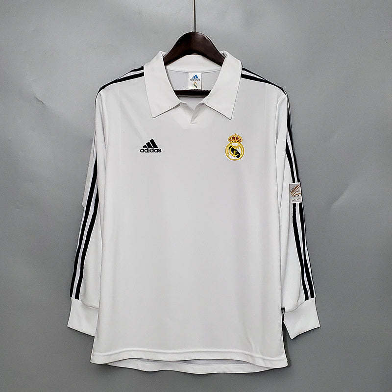 01/02 Real Madrid Home Retro Long Sleeve